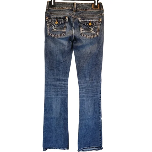 American Eagle 'Kick Boot' Low Rise Boot Cut Denim Jeans - Picture 2 of 7